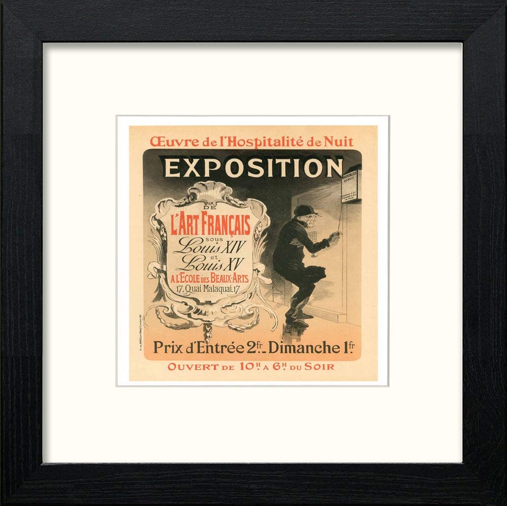 Vintage Poster Maf137 L'art Francais Jules Cheret in White frame, premium wall art print