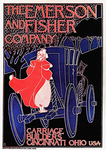 L Lumartos Vintage Poster The Emerson And Fisher Company Carriage Builders