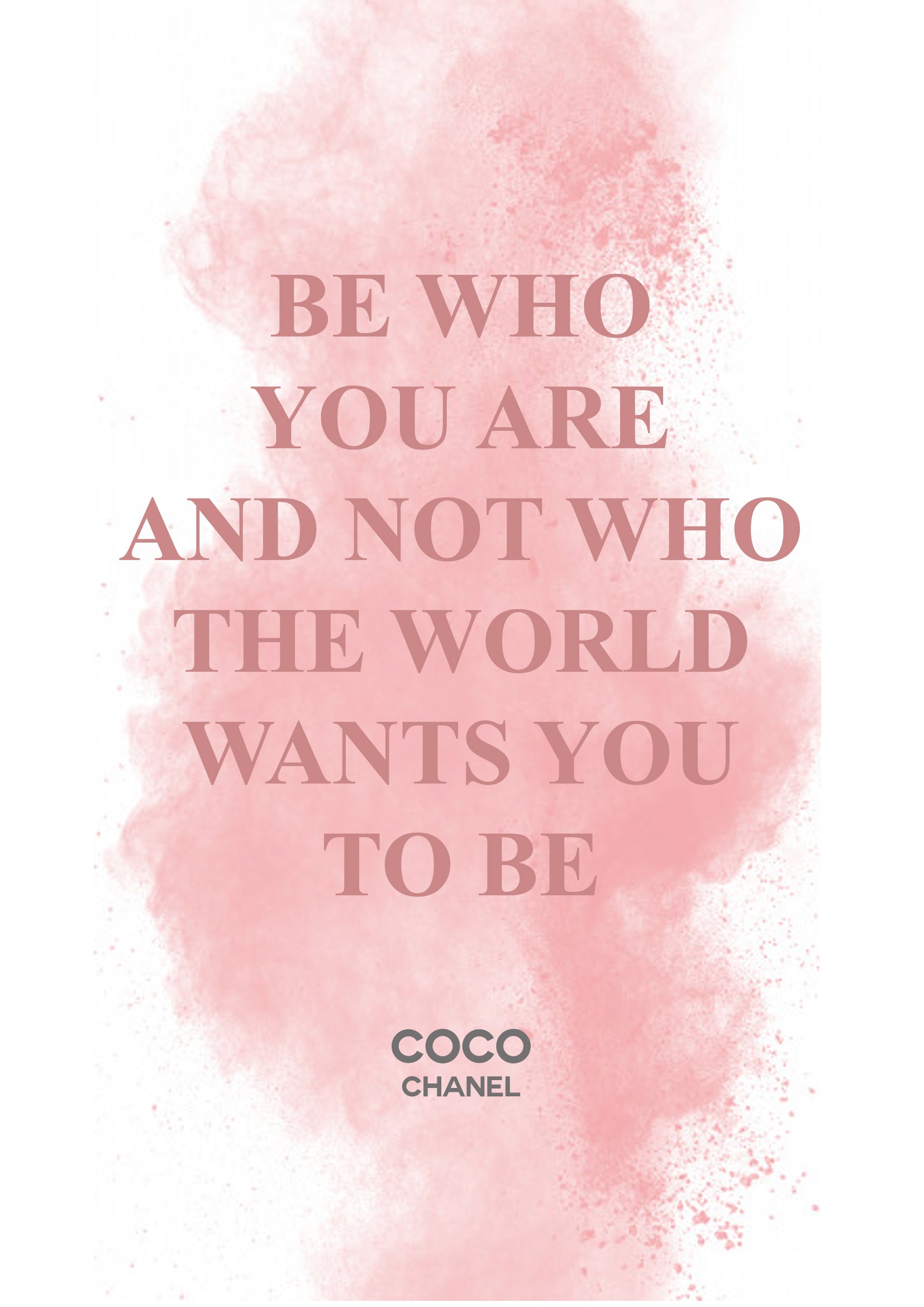 Coco Be Who You Are Quote Print in A4 frame, premium wall art print