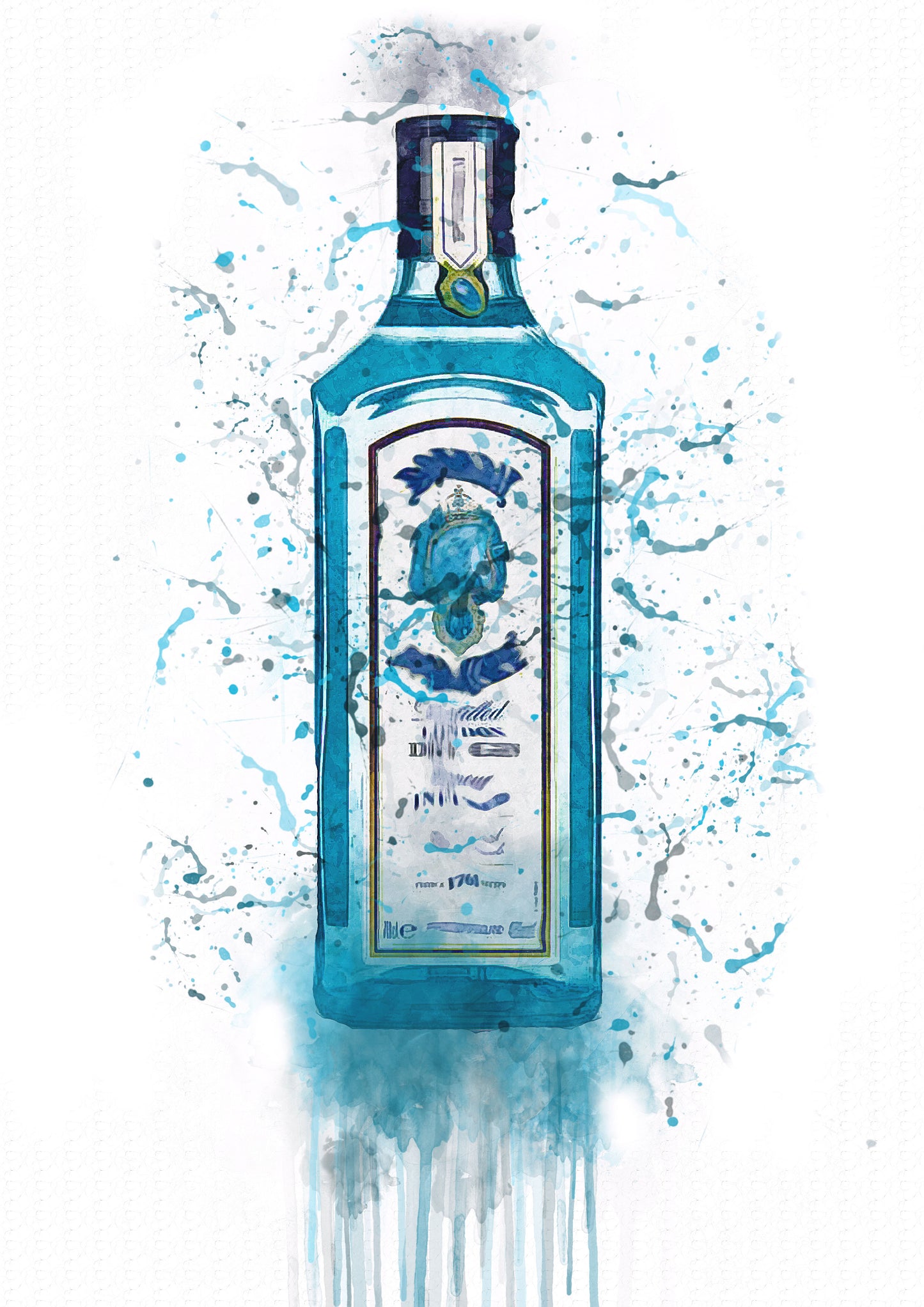 Bombay Splash Print in A4 frame, premium wall art print