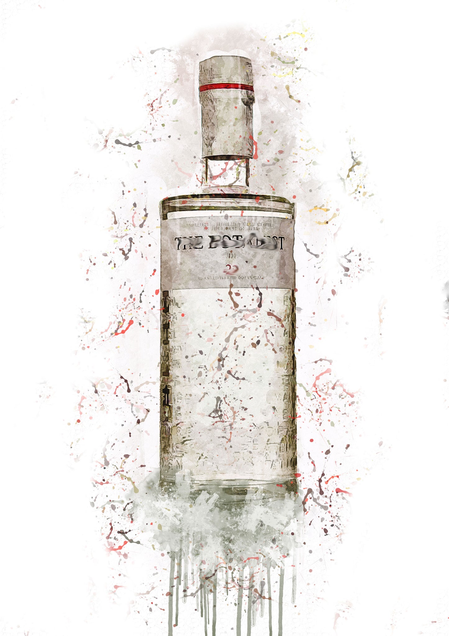 Botan Gin Splash Print in A4 frame, premium wall art print