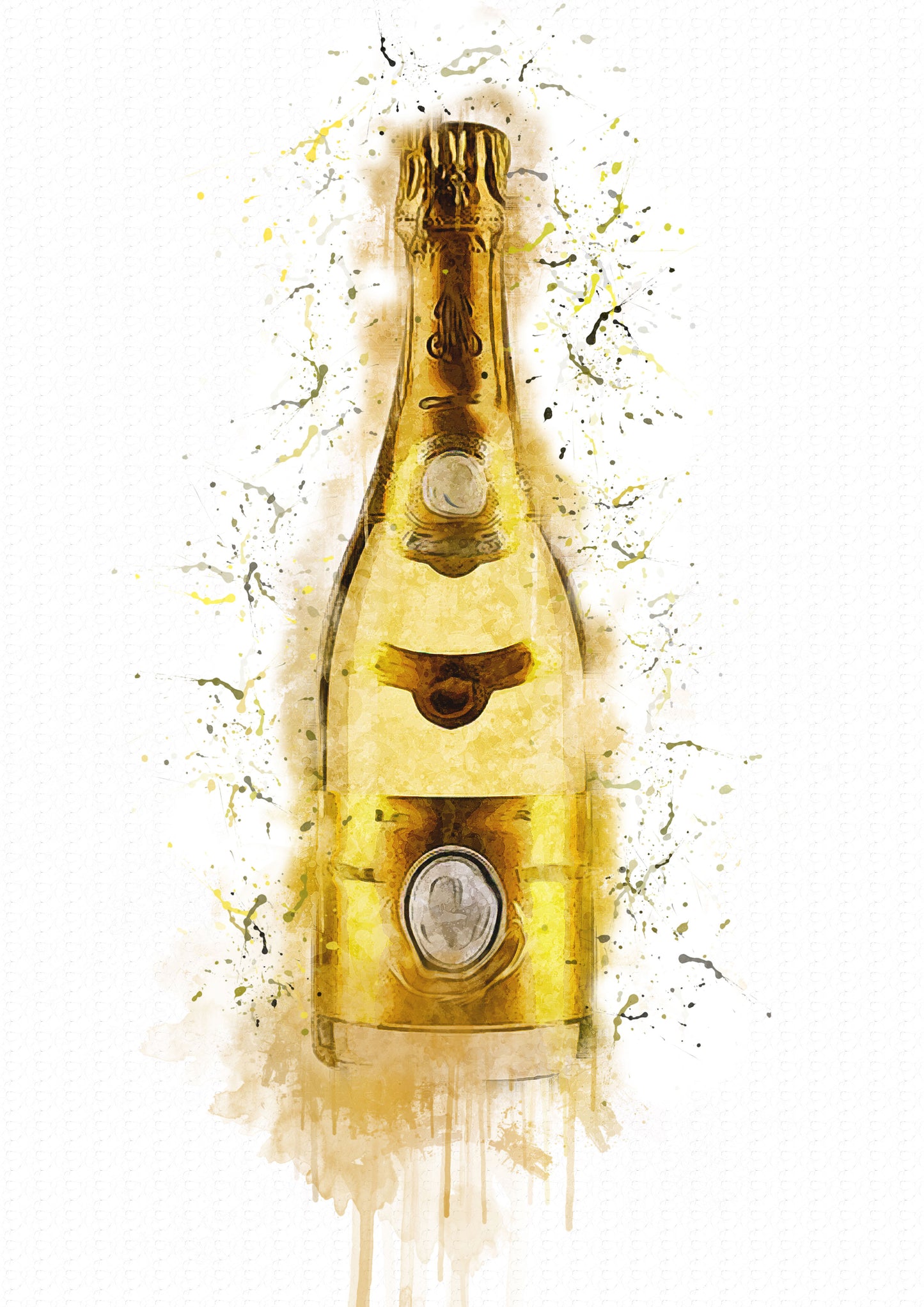 Lumartos Yellow Champagne Splash Print