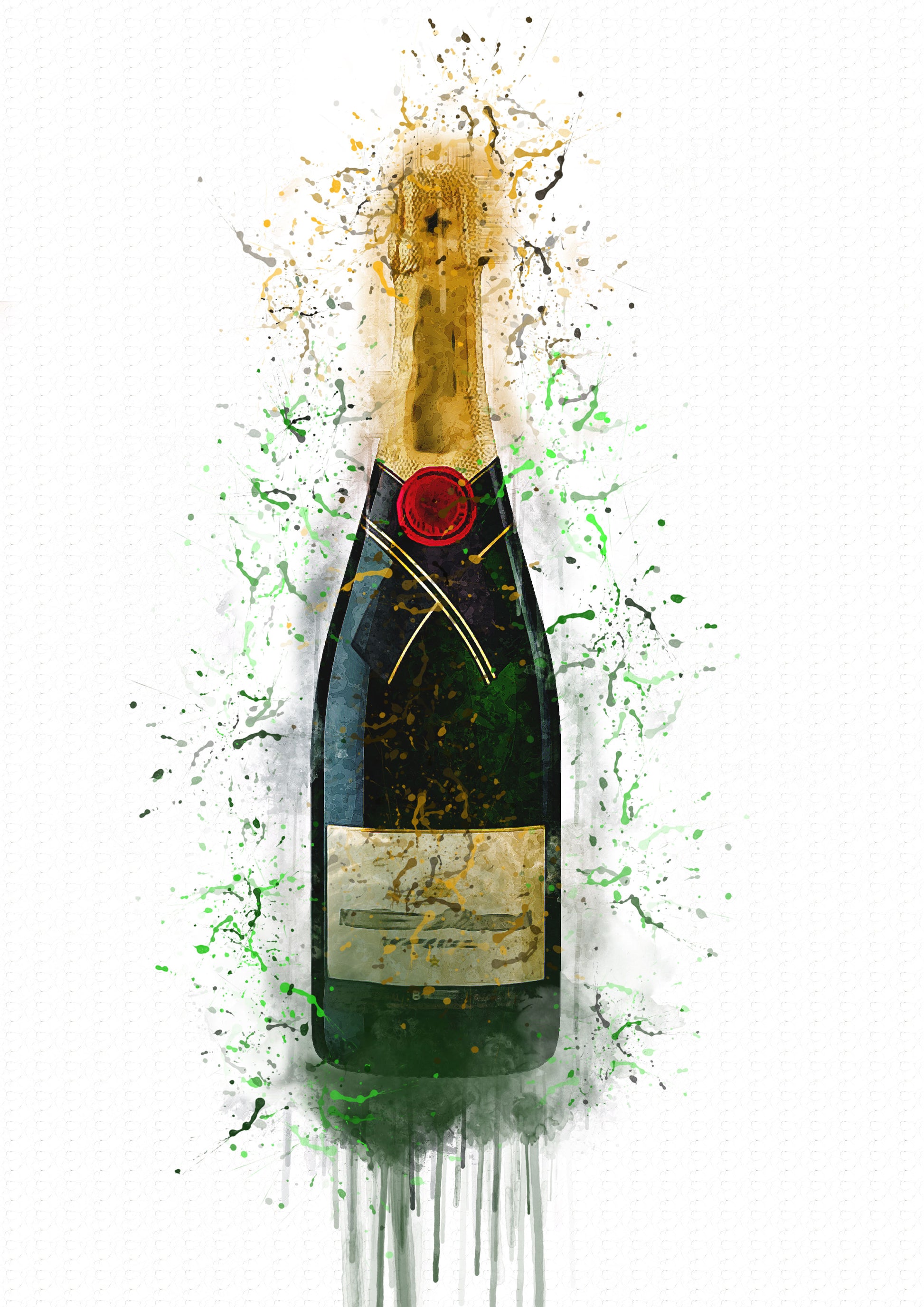 Mt Champagne Splash Print in A4 frame, premium wall art print