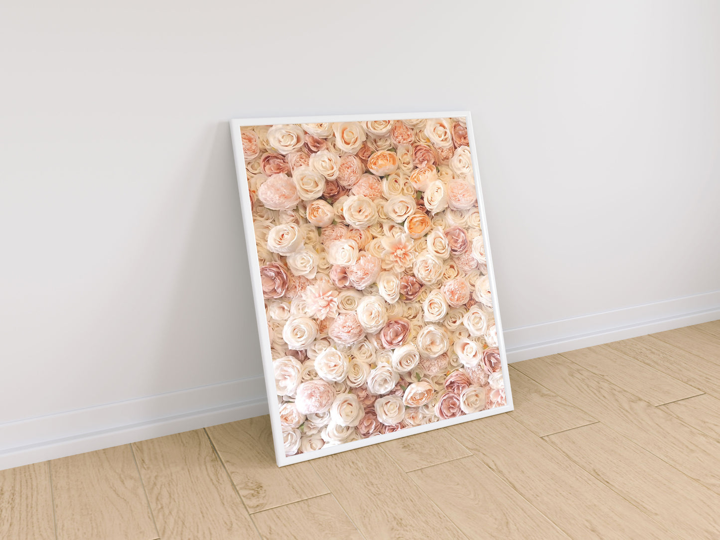 Pink Roses Shades Small Quote Print in A4 frame, premium wall art print