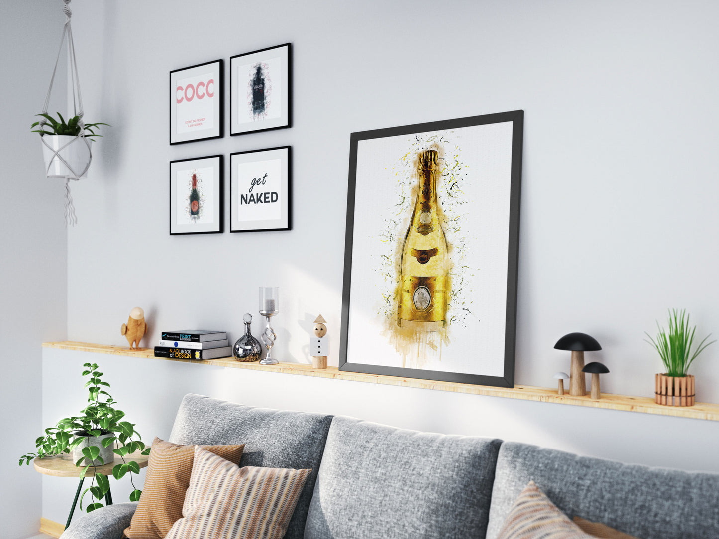 Lumartos Yellow Champagne Splash Print