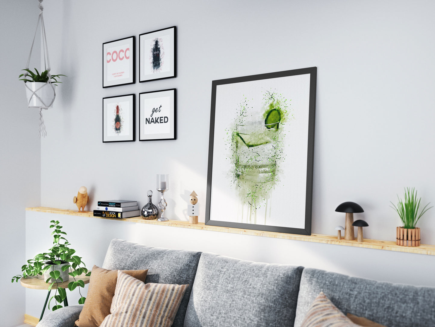 Lumartos Hendy Gin Glass Splash Print