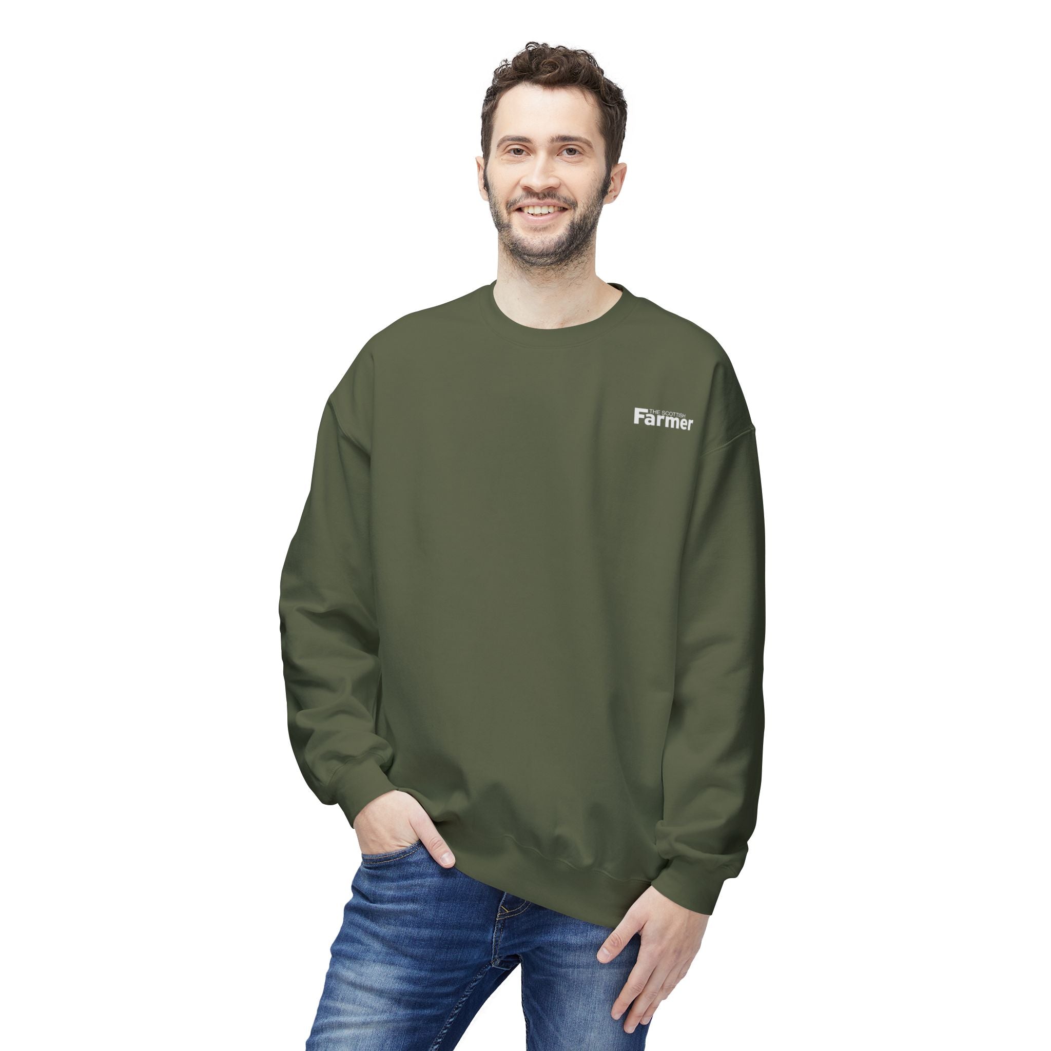 Farmer Crewneck Sweatshirt — Minimal Embroidered Farm Life Pullover