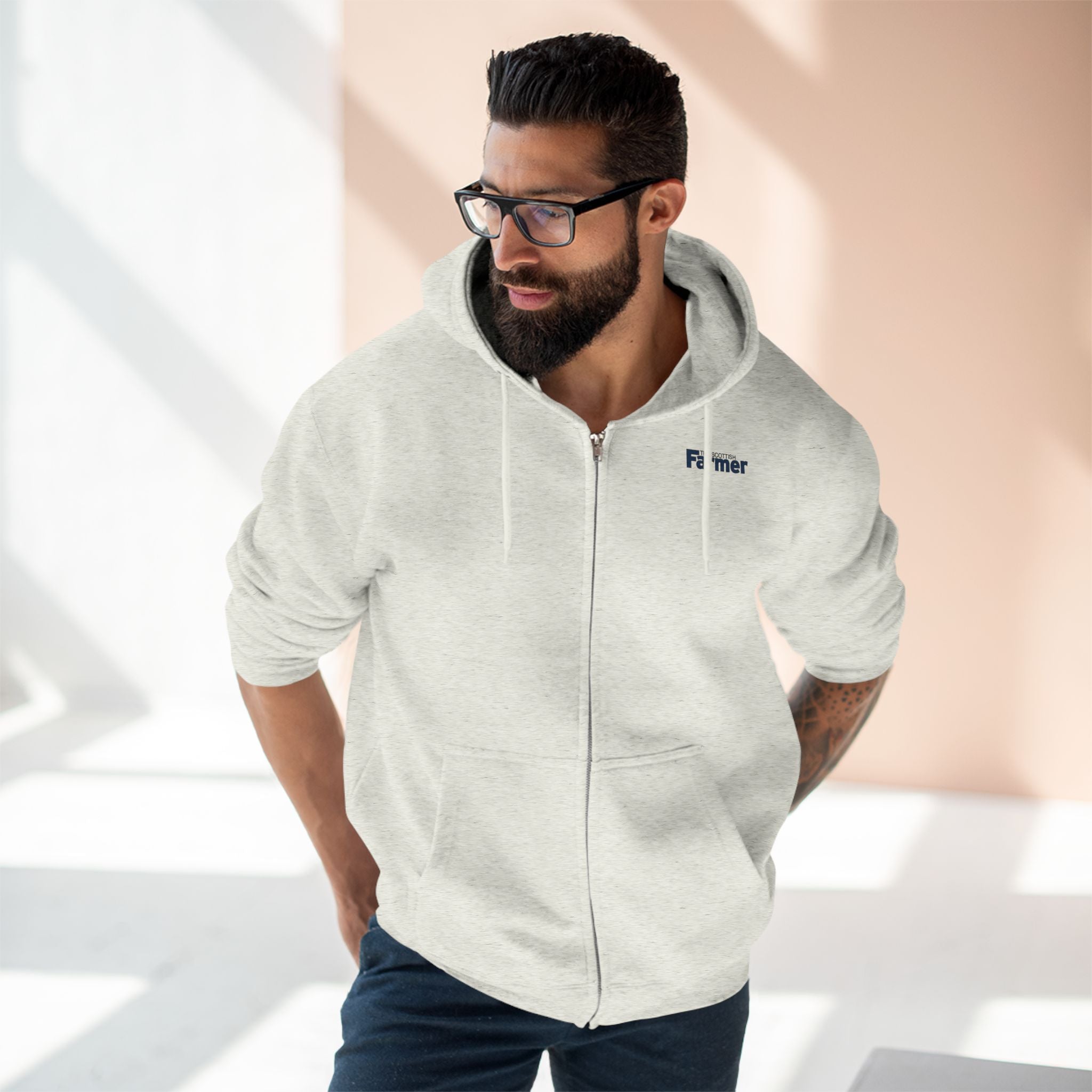 Farmer Embroidered Zip Hoodie — Comfort Farmwear Jacket
