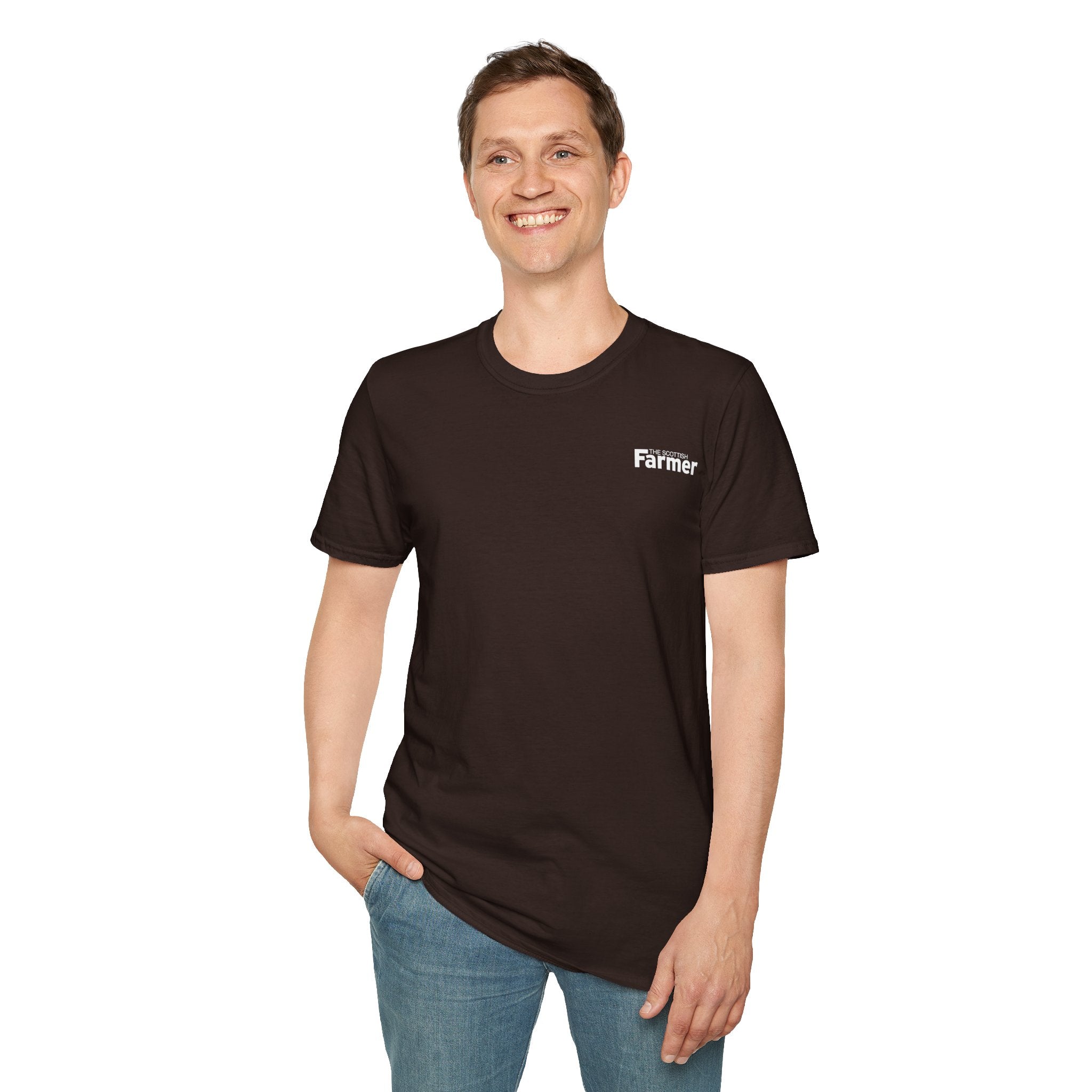 Farmer Minimalist T-Shirt — Small Chest Logo Farm Life Tee