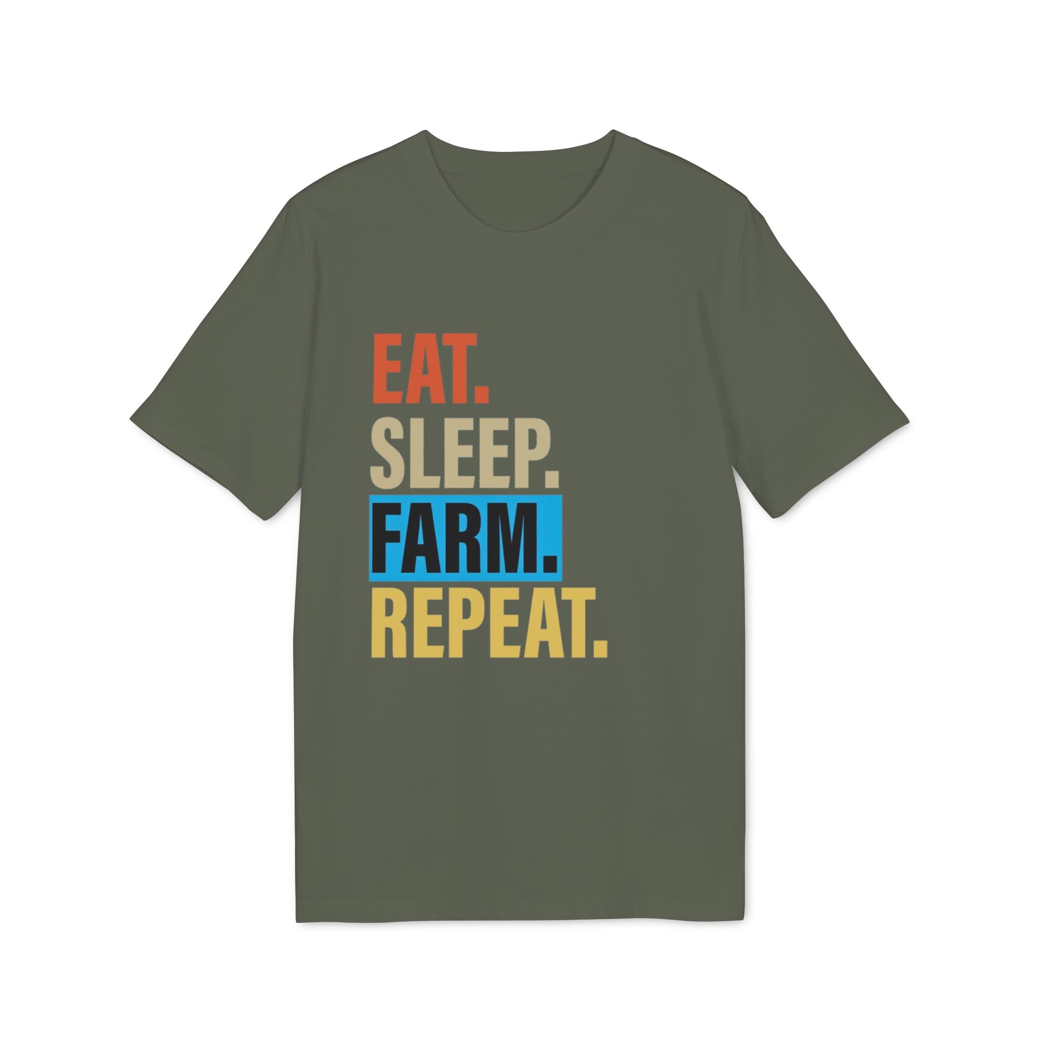 Eat. Sleep. Farm. Repeat. T-Shirt — Rustic Farmer Graphic Tee