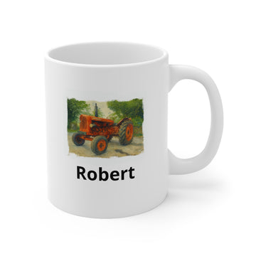 Rustic Floral ‘Rise & Shine’ Ceramic Coffee Mug — 11oz