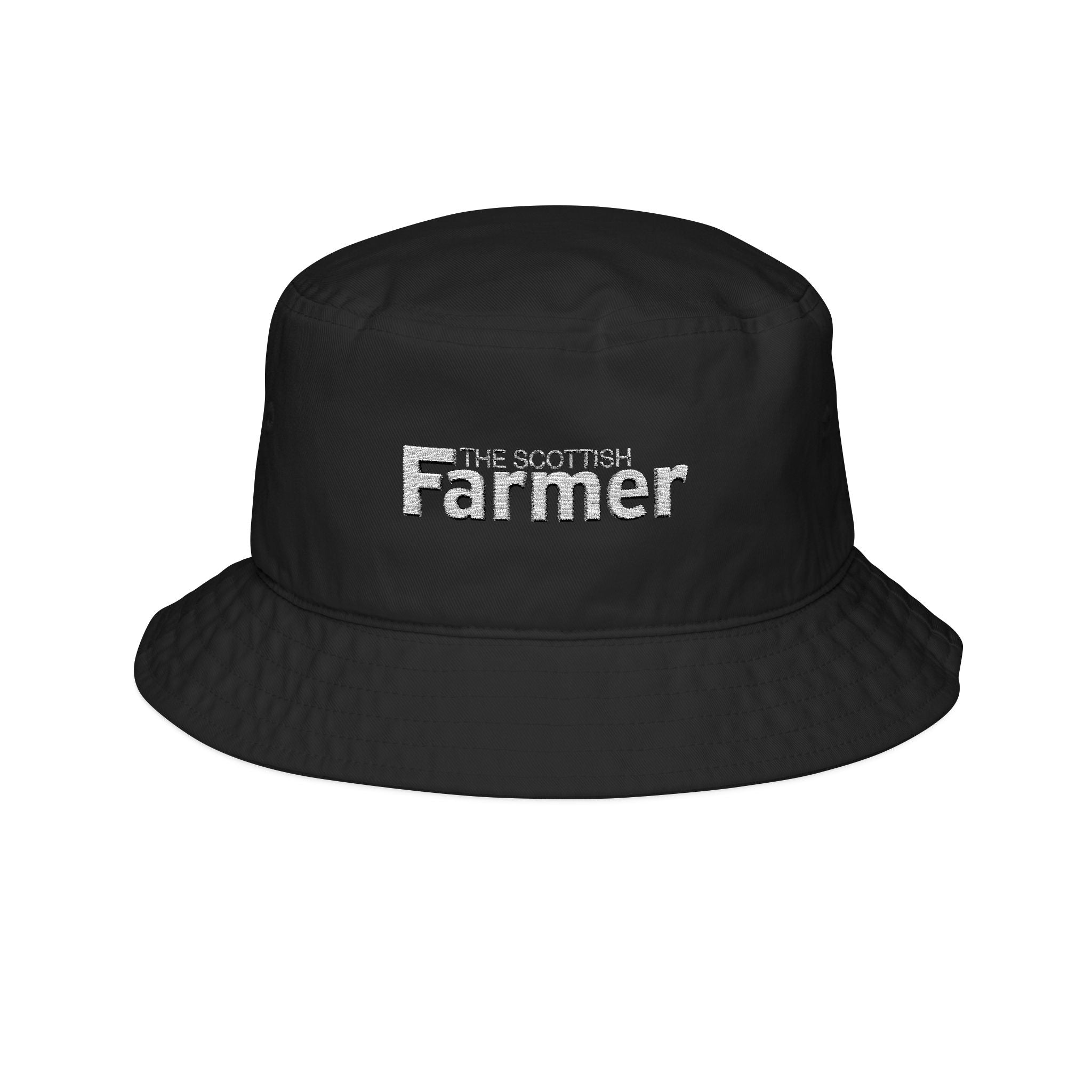 Farmer Embroidered Bucket Hat – Rustic Distressed Logo