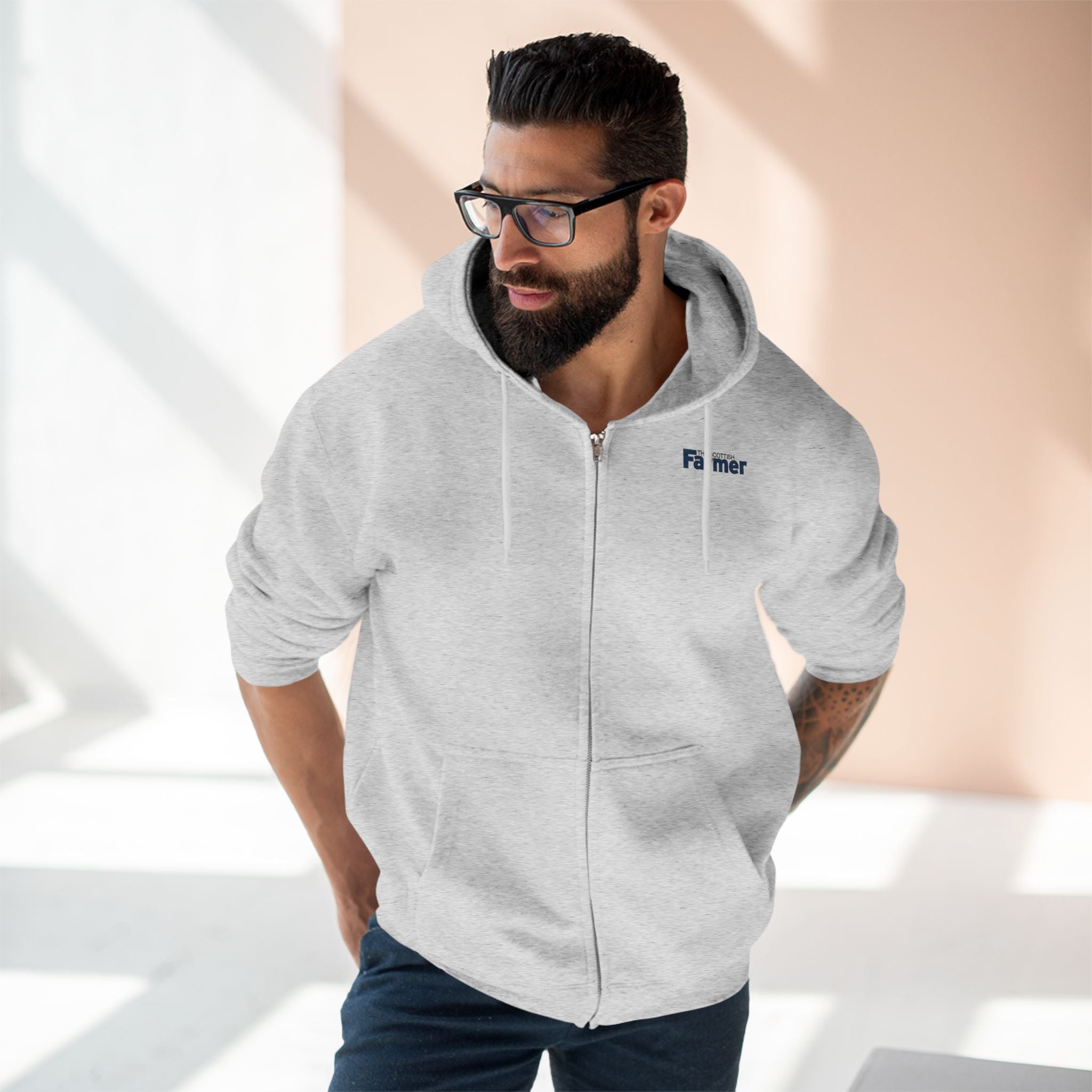 Farmer Embroidered Zip Hoodie — Comfort Farmwear Jacket