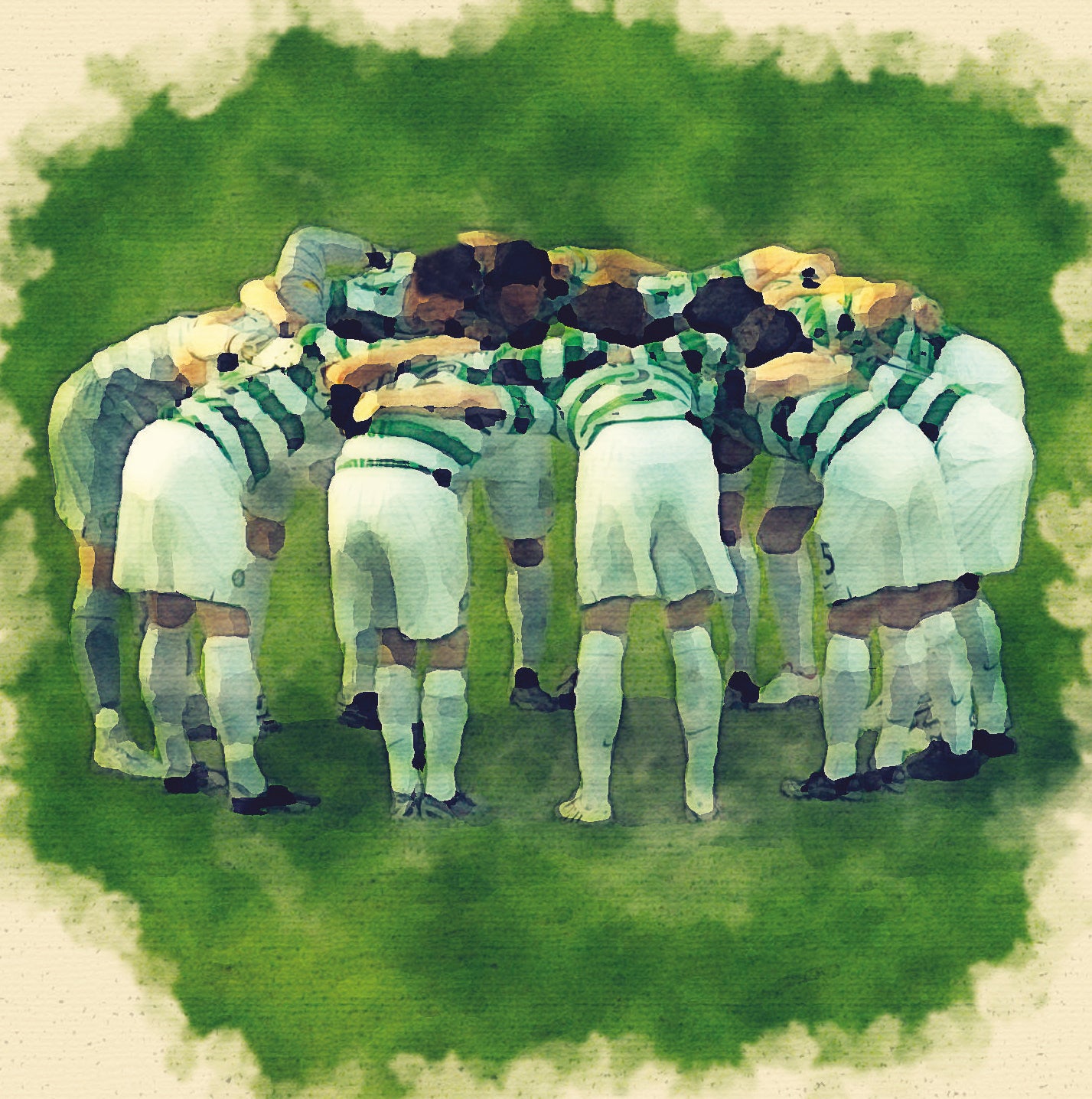 L Lumartos Glasgow Celtic Huddle 0299