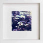 Vintage Garden Daisies in White frame, premium wall art print
