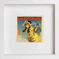 Vintage Poster Thtrophone in White frame, premium wall art print