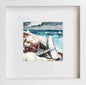 Vintage Poster After The Hurricane in White frame, premium wall art print