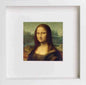 Vintage Mona Lisa in White frame, premium wall art print