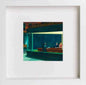 Vintage Late Night Coffee in White frame, premium wall art print
