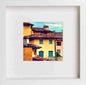 Vintage Italy Sorrento in White frame, premium wall art print
