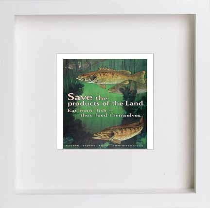 L Lumartos Vintage Poster Save The Products Of The Land Eat More Fish