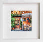 Italian Bar In Rome 0250 in White frame, premium wall art print