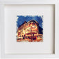 London Les Miserables Framed Art Print 104 in White frame, premium wall art print