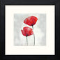 Red Poppy C10773 in Black Wood frame, premium wall art print