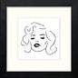 Marlyn Sketch in Black Wood frame, premium wall art print