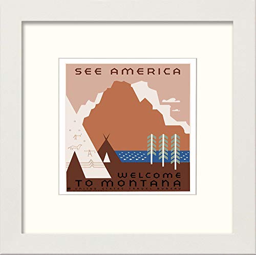 L Lumartos Vintage Poster See America Montana