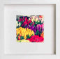 Vintage Tulipa At Market in White frame, premium wall art print