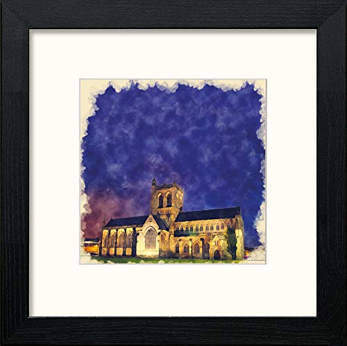 Paisley Abbey in Black Wood frame, premium wall art print
