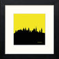 Salzburg Silhouette in Black Wood frame, premium wall art print