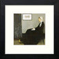 Vintage Whistlers Mother in Black Wood frame, premium wall art print