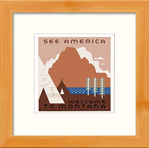 L Lumartos Vintage Poster See America Montana