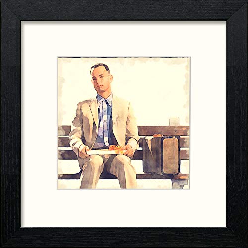 Forest Gump in Black Wood frame, premium wall art print