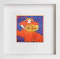 Vintage Poster Read The Sun A in White frame, premium wall art print