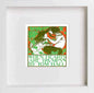 Vintage Poster When Hearts Are Trumps in White frame, premium wall art print