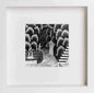 Vintage Krishna And Radha in White frame, premium wall art print