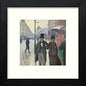 Vintage Paris In The Rain in Black Wood frame, premium wall art print