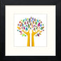 Tree Of Love in Black Wood frame, premium wall art print