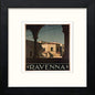 Vintage Poster Ravenna in Black Wood frame, premium wall art print