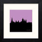 Amsterdam Silhouette in Black Wood frame, premium wall art print