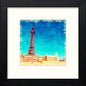 Blackpool Tower in Black Wood frame, premium wall art print