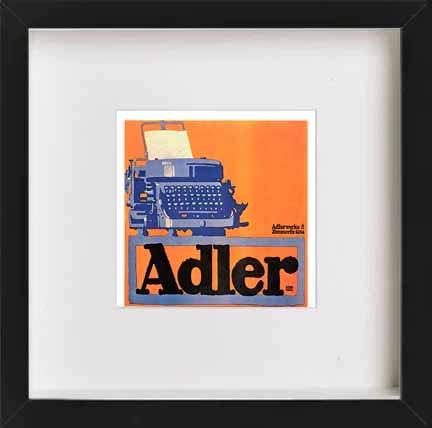 L Lumartos Vintage Poster Adler Typewriters