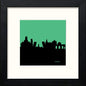 Madrid Silhouette in Black Wood frame, premium wall art print