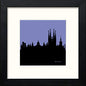 Barcelona Silhouette in Black Wood frame, premium wall art print