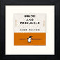 Vintage Pride & Predjudice in Black Wood frame, premium wall art print