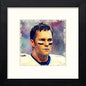 Tom Brady in Black Wood frame, premium wall art print
