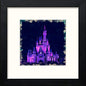 Disney World Castle in Black Wood frame, premium wall art print